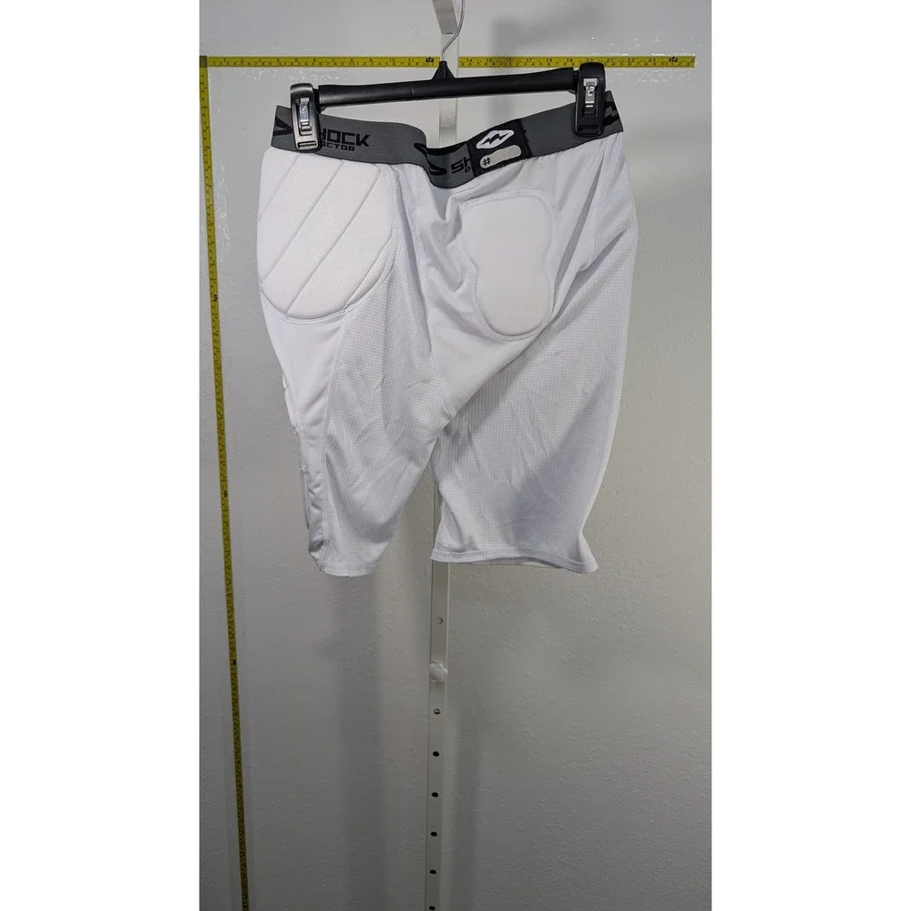 Shock Doctor White Padded Compression‎ Shorts Mens Protective Football Baseball